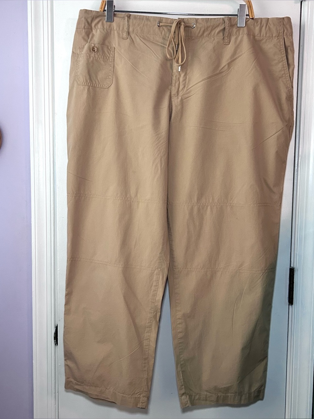 Lauren Ralph Lauren Casual Tan Cropped Drawstring Pants Women’s 18W